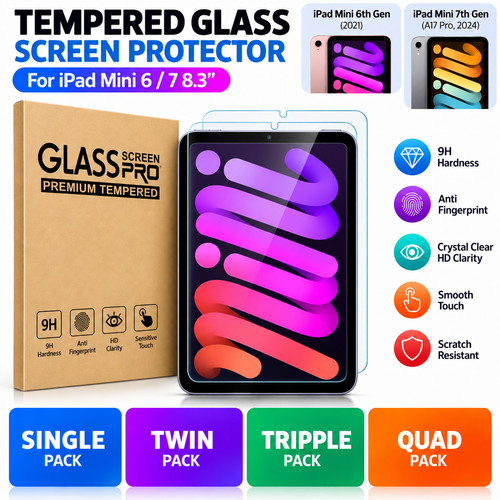 Ipad mini 3 tempered - ipad, 8.3"